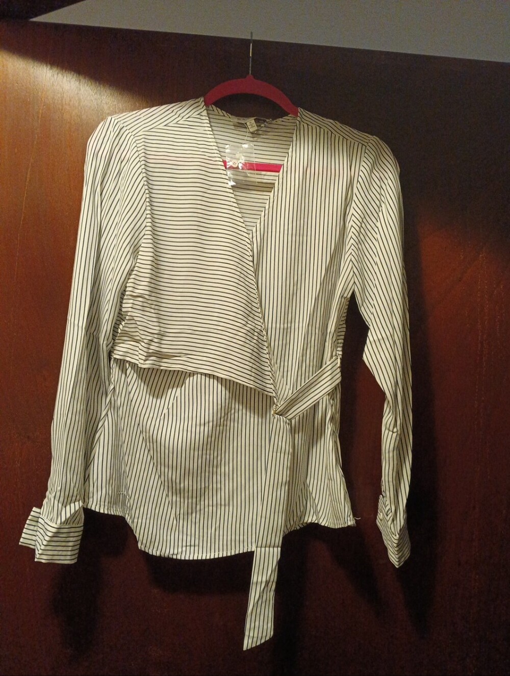 Hayden LA NWT Nautical Vibe Wrap Front Blouse Size Medium